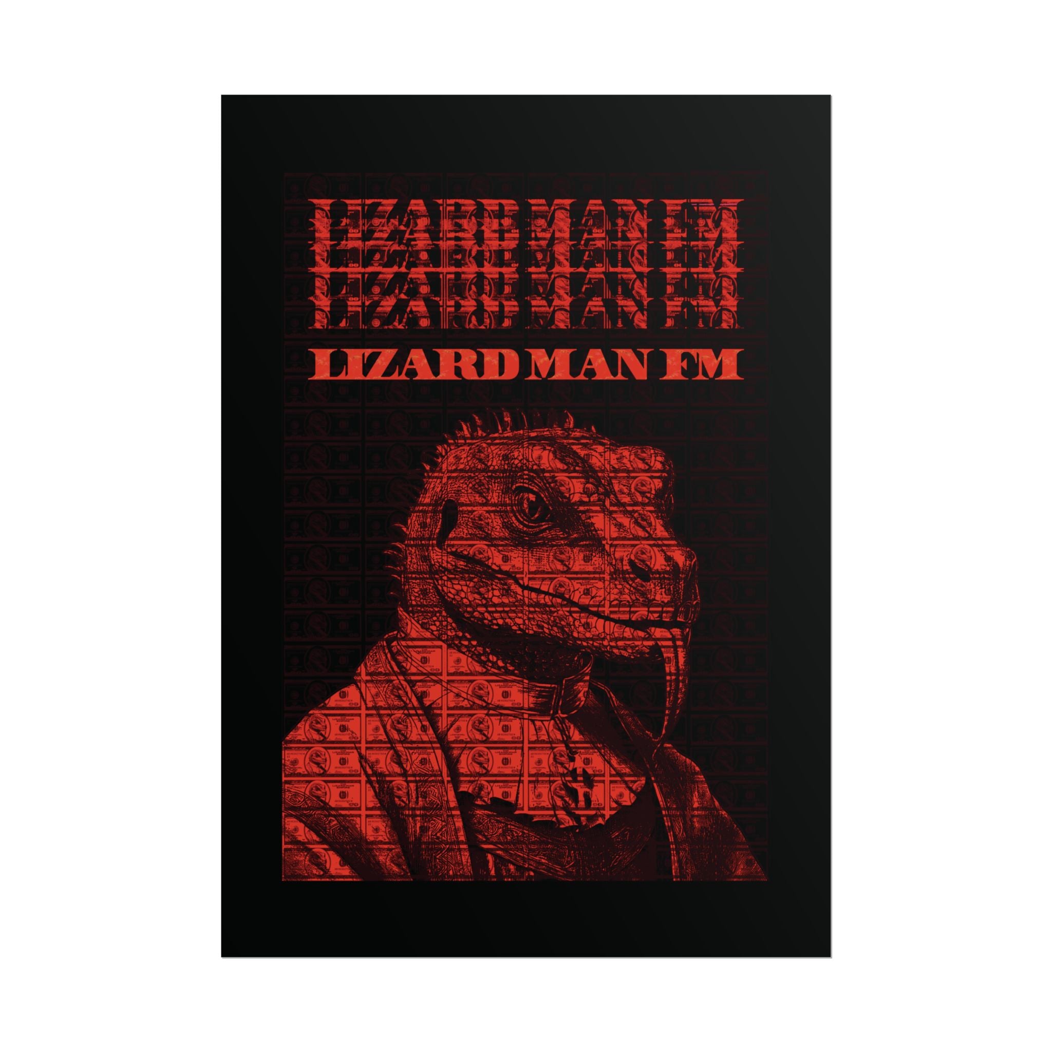LIZARD MAN FM V1 POSTER | RED/ORANGE Edition