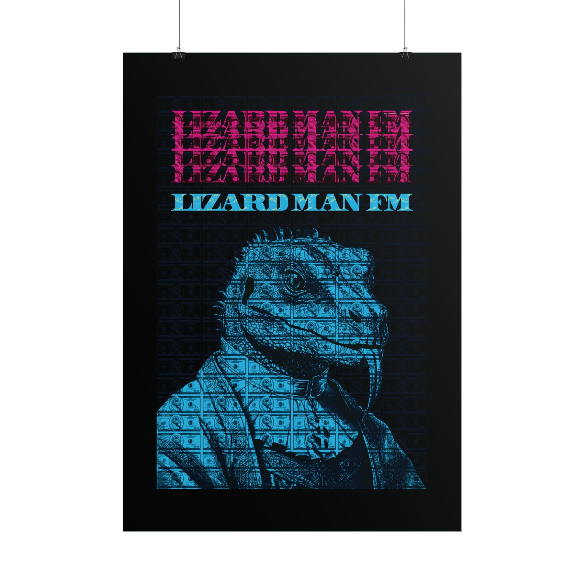 LIZARD MAN FM V1 POSTER | PINK & BLUE Edition