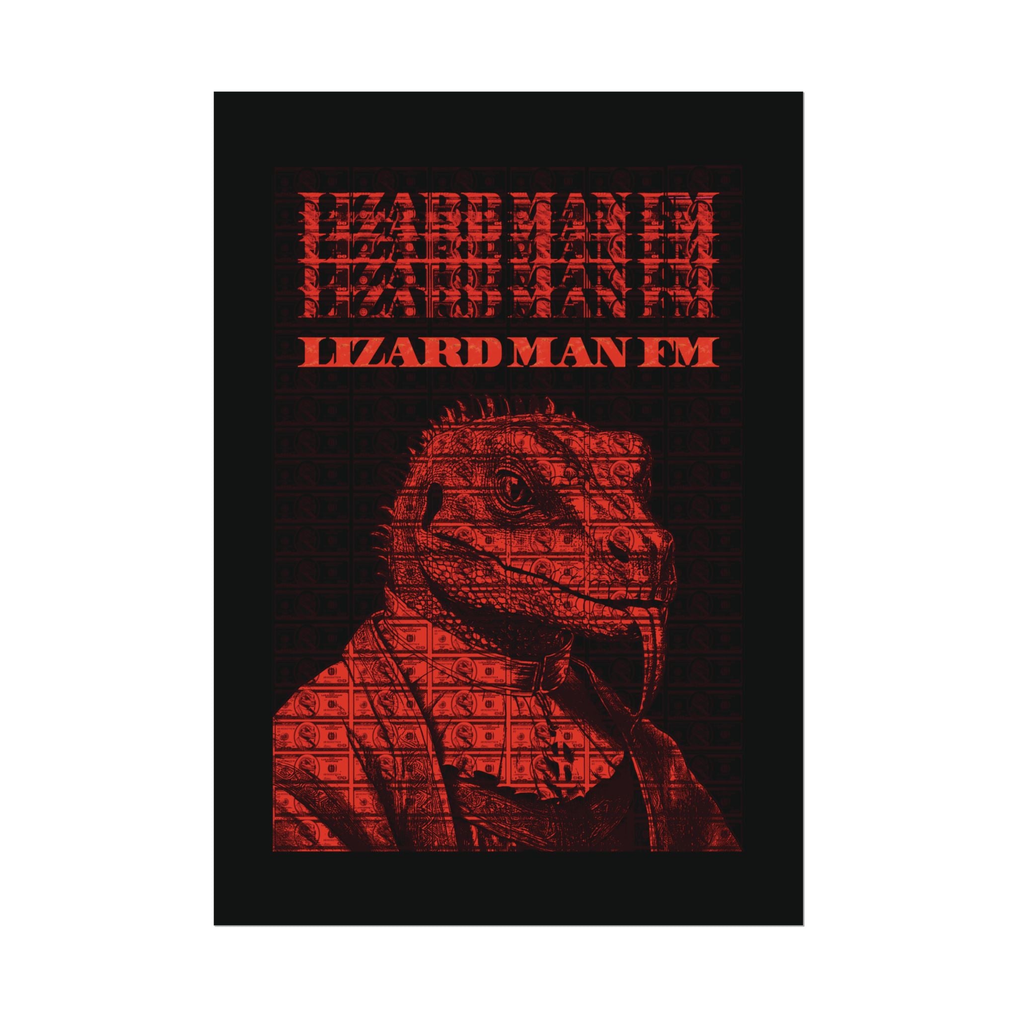 LIZARD MAN FM V1 POSTER | RED/ORANGE Edition