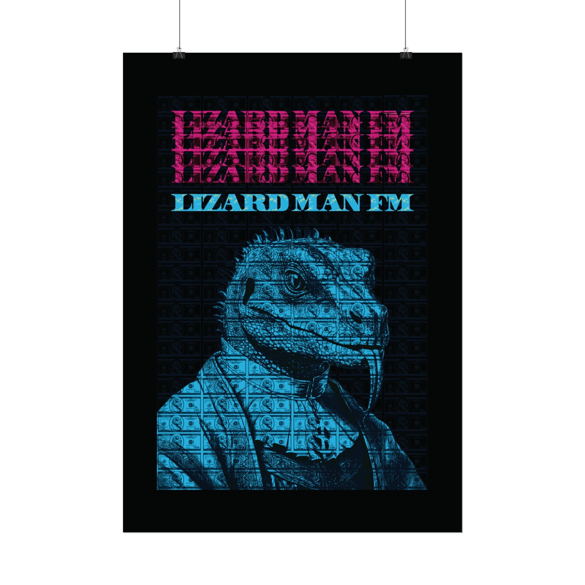 LIZARD MAN FM V1 POSTER | PINK & BLUE Edition