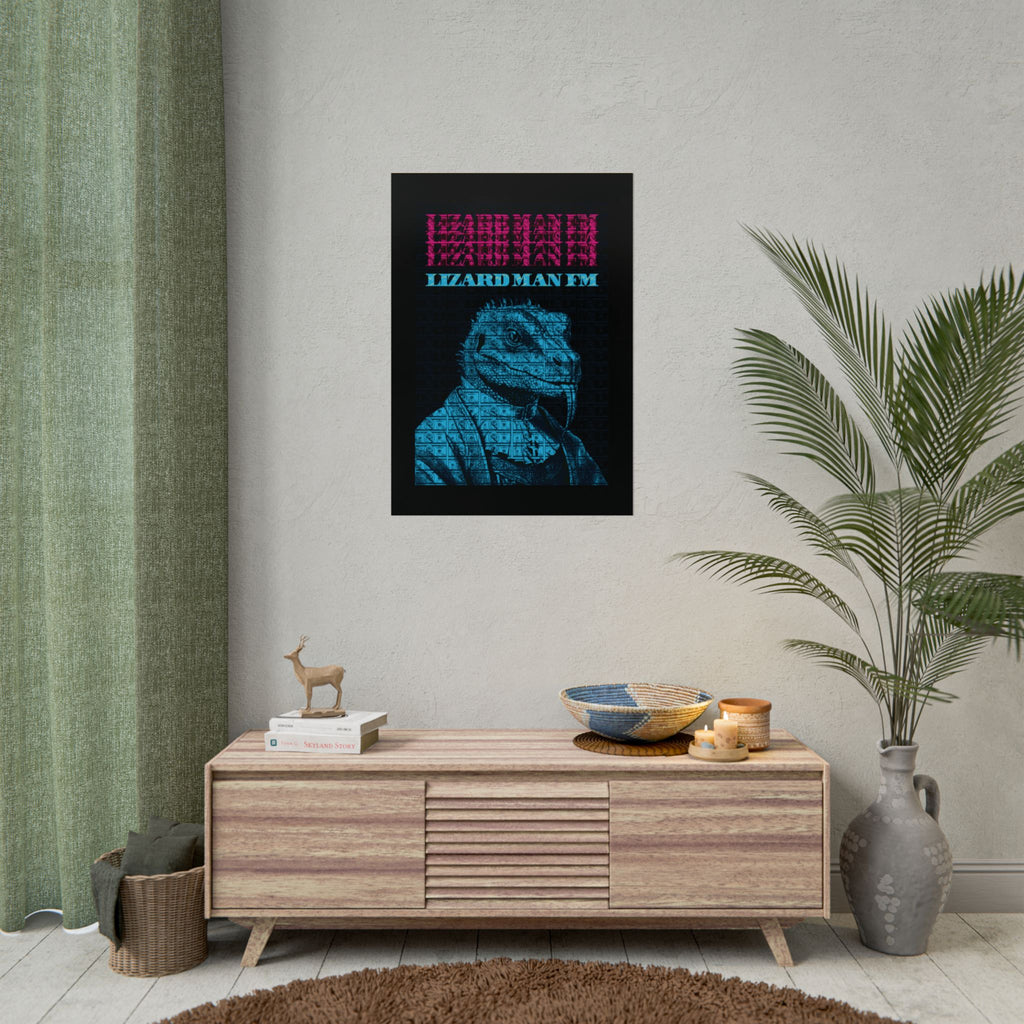 LIZARD MAN FM V1 POSTER | PINK & BLUE Edition