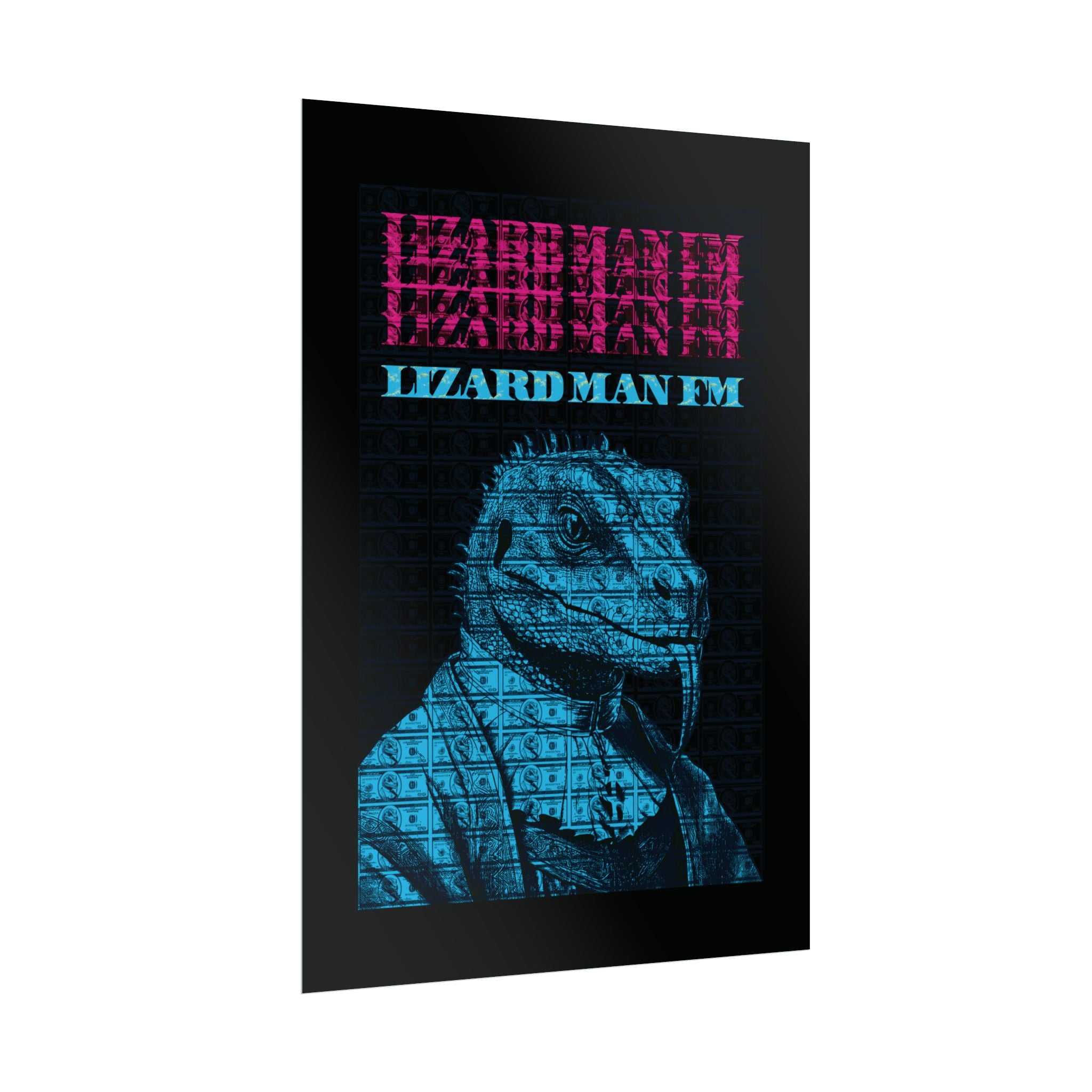 LIZARD MAN FM V1 POSTER | PINK & BLUE Edition