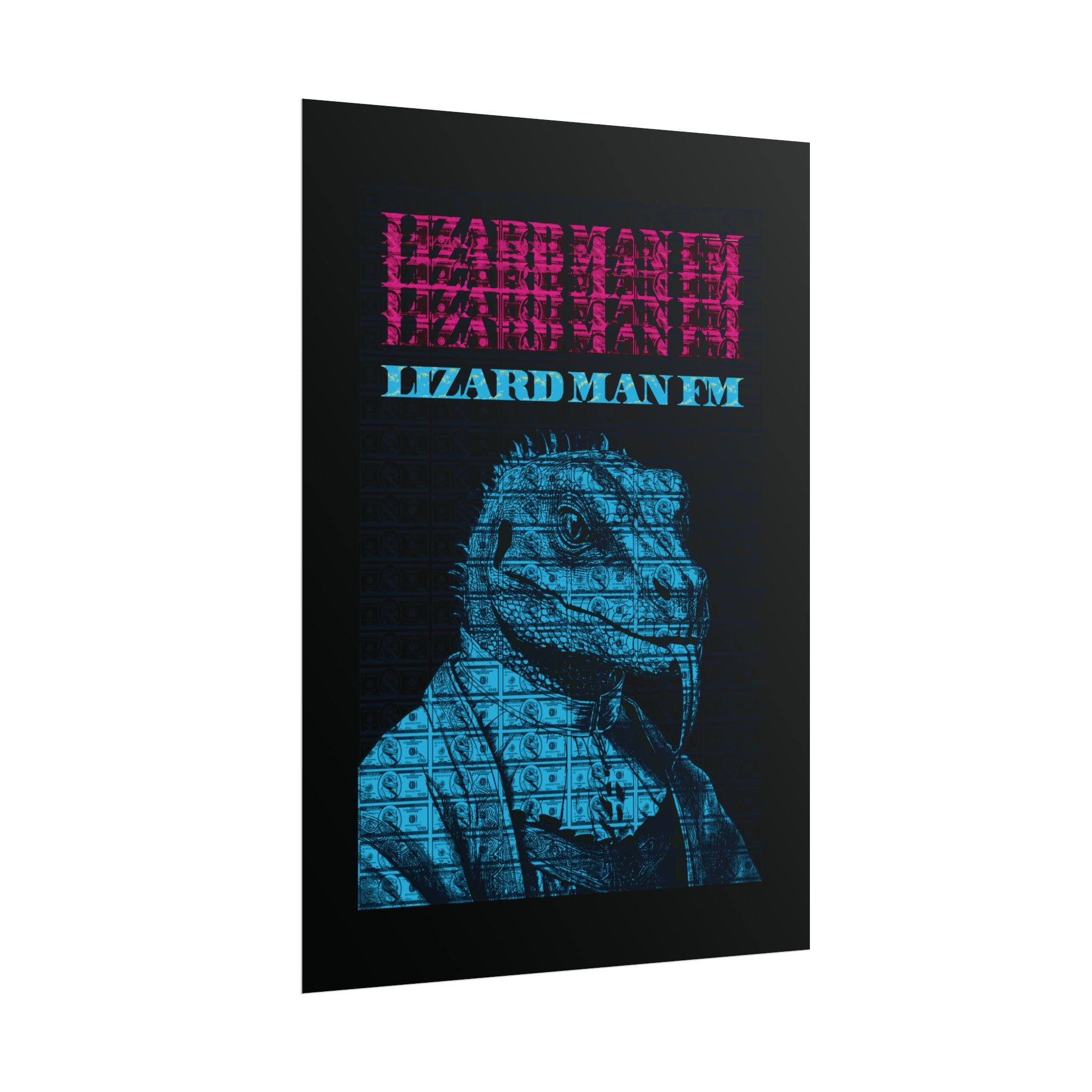 LIZARD MAN FM V1 POSTER | PINK & BLUE Edition