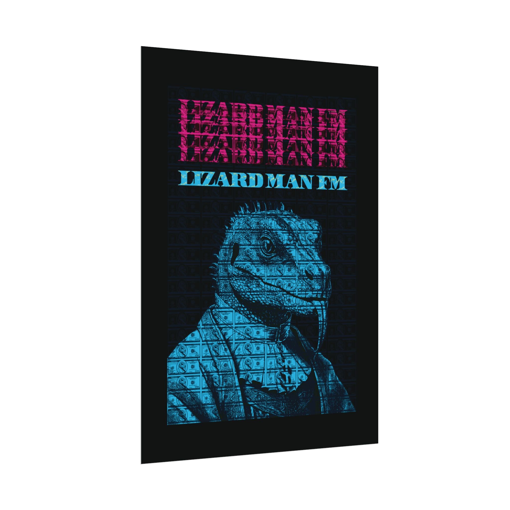 LIZARD MAN FM V1 POSTER | PINK & BLUE Edition