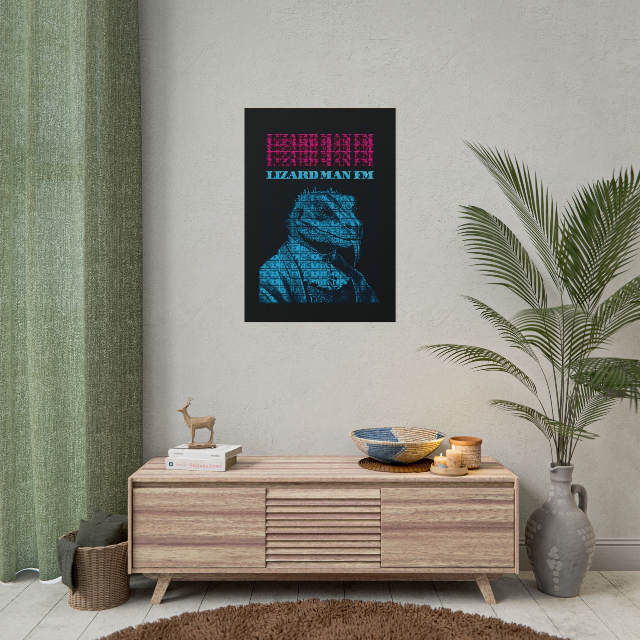 LIZARD MAN FM V1 POSTER | PINK & BLUE Edition