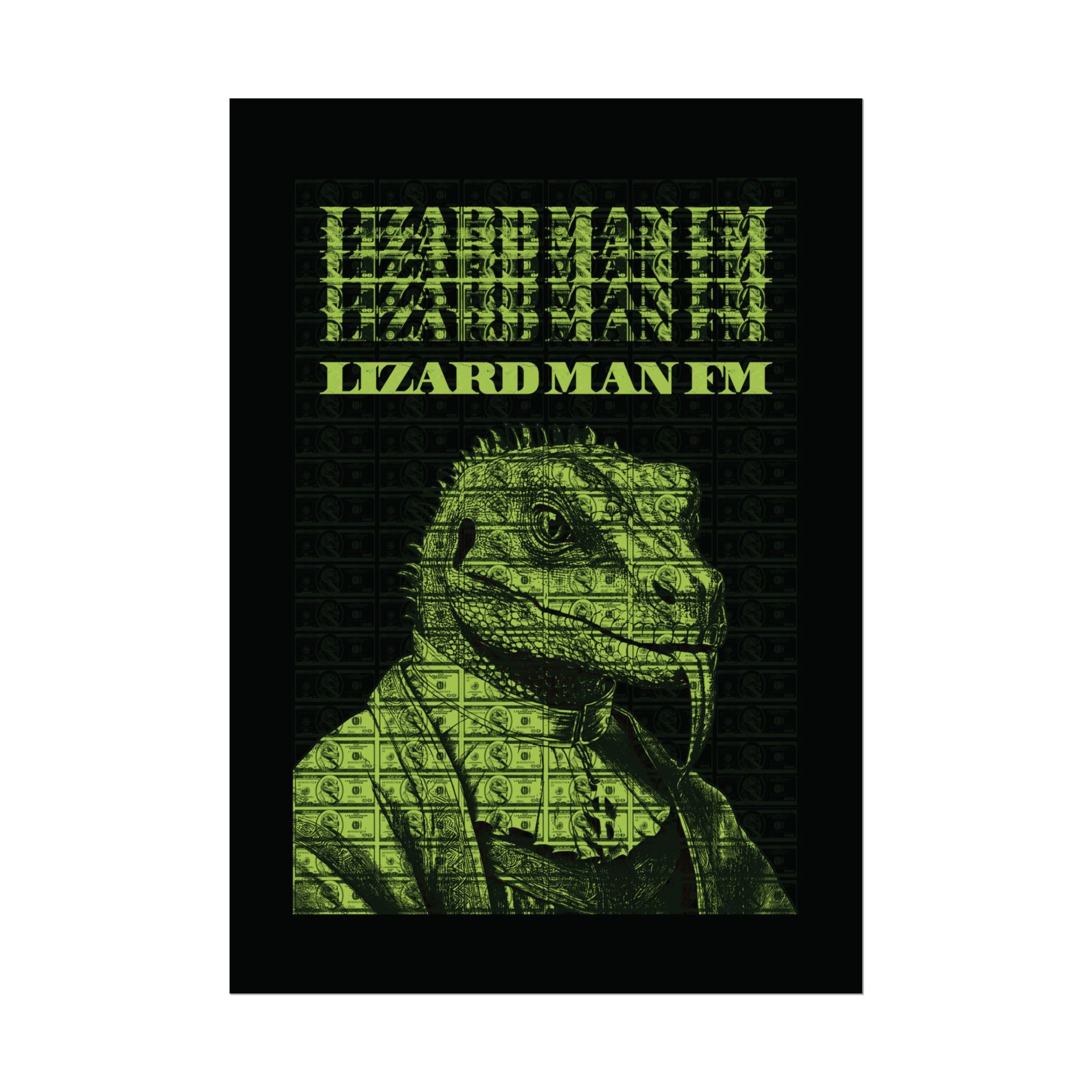 LIZARD MAN FM V1 POSTER | SWAMP GREEN Edition