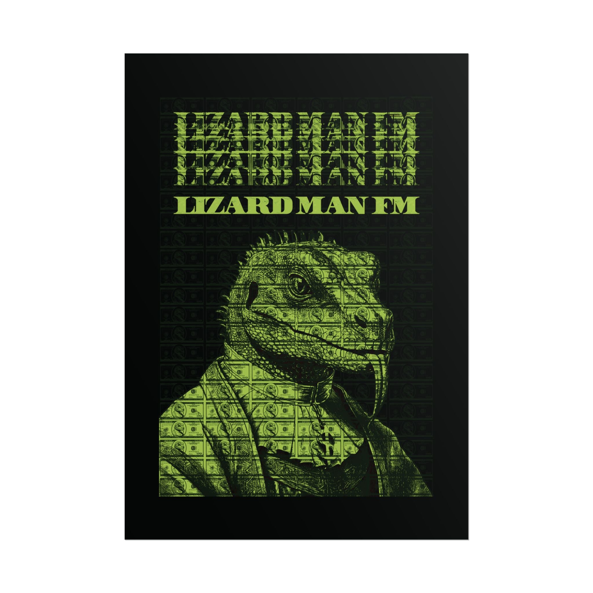 LIZARD MAN FM V1 POSTER | SWAMP GREEN Edition
